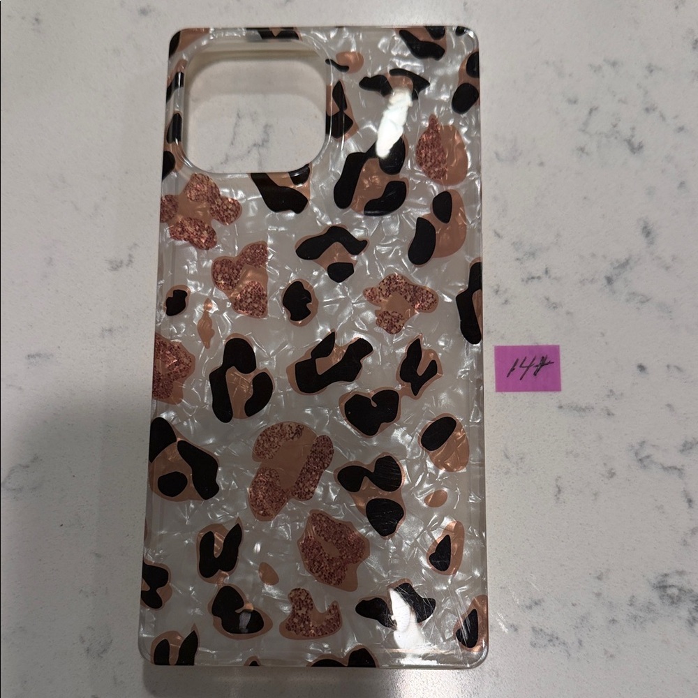 Source Unknown Leopard Pattern Phone Case - Black and Brown
